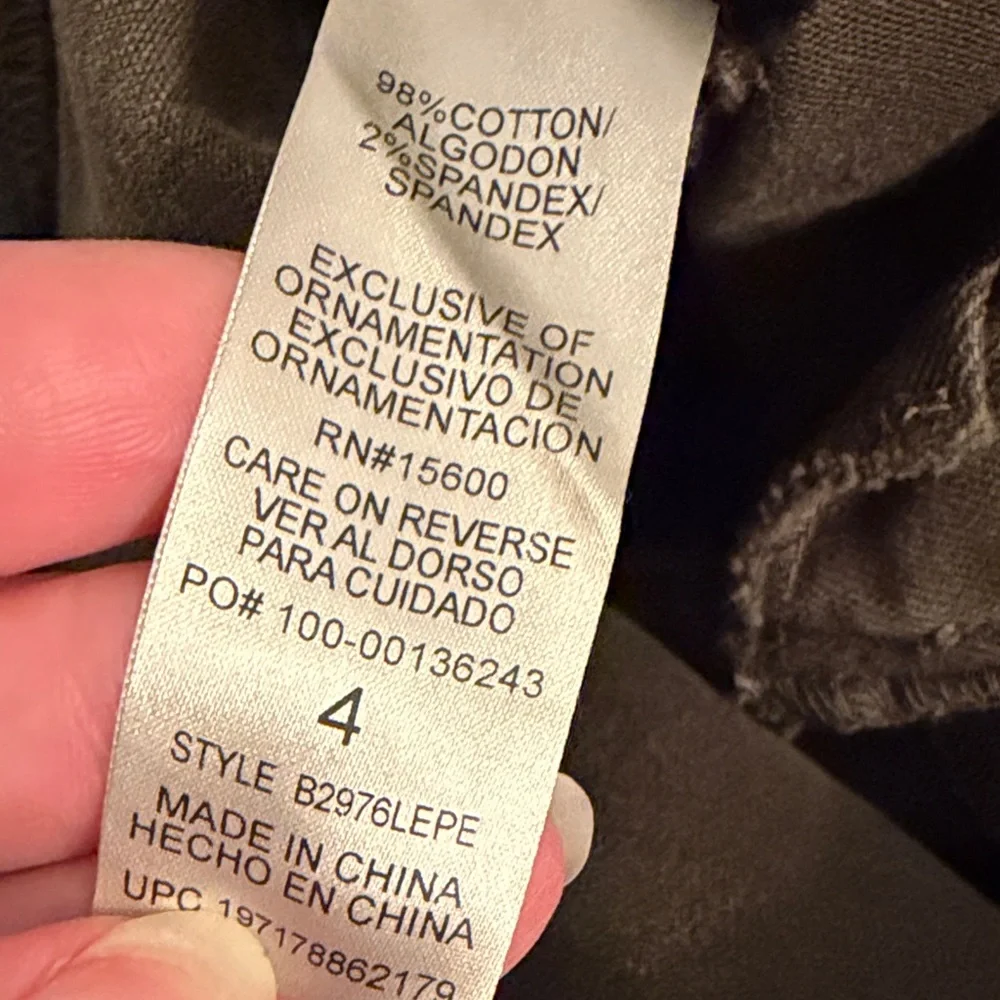 🫒🫒🫒BOGOHO🫒🫒🫒Democracy Olive Green Wide Leg Jeans-Size 4 - Picture 14 of 14